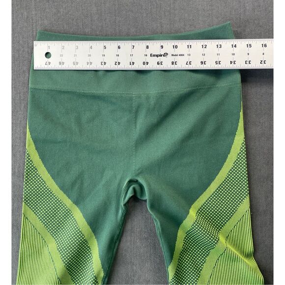 Fabletics Seamless Colorblock Leggings Womens L‎ Green High Rise Athletic Yoga - Picture 7 of 9